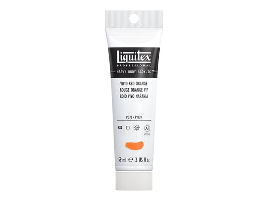 LQX PROF. PEINTURE ACRYLIQUE ÉPAISSE TUBE DE 59 ML ROUGE ORANGE VIBRANT