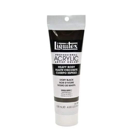 LQX PROF. PEINTURE ACRYLIQUE HAUTE VISCOSITÉ TUBE 138 ML NOIR IVOIRE