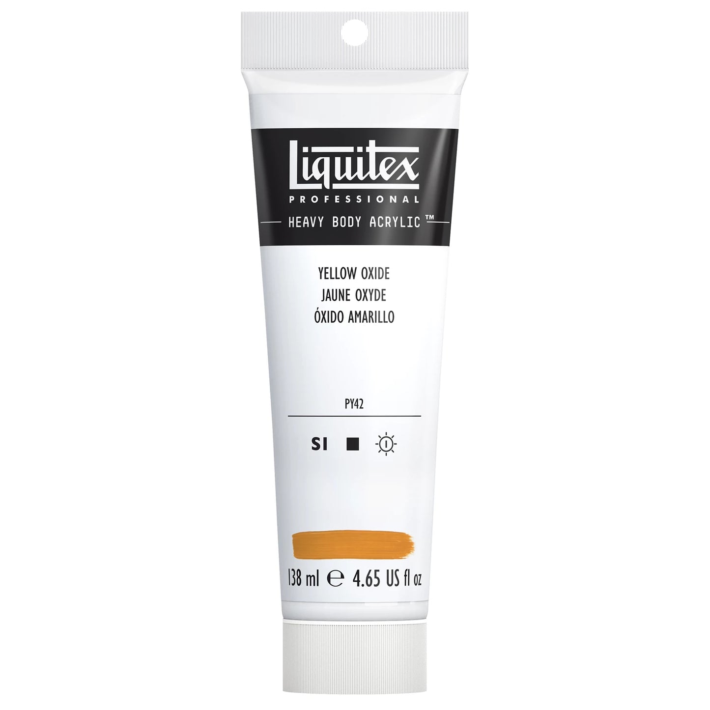 LQX PEINTURE ACRYLIQUE POUR CORPS LOURD, TUBE DE 138 ML, JAUNE OXYDE