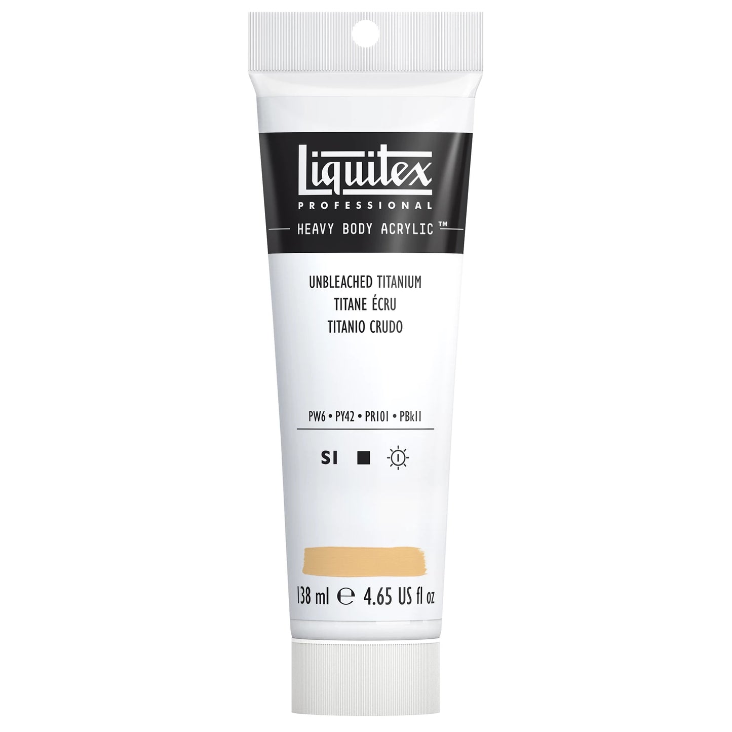 LQX PROF. PEINTURE ACRYLIQUE ÉPAISSE TUBE 138 ML TITANE BLANC NON AZURÉ
