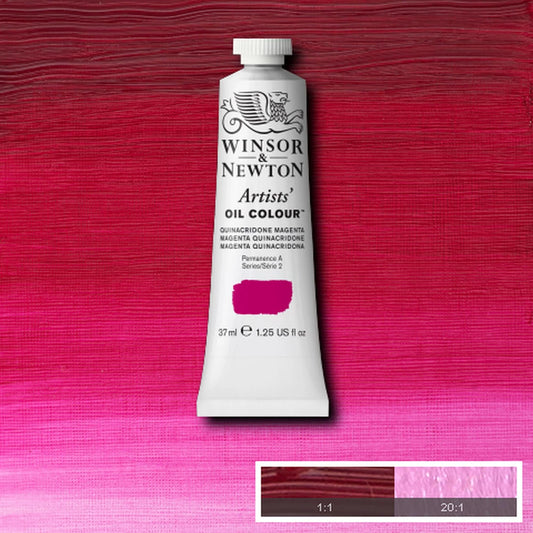 W&N PEINTURE HUILE ARTISTES TUBE 37 ML MAGENTA QUINACRIDONE