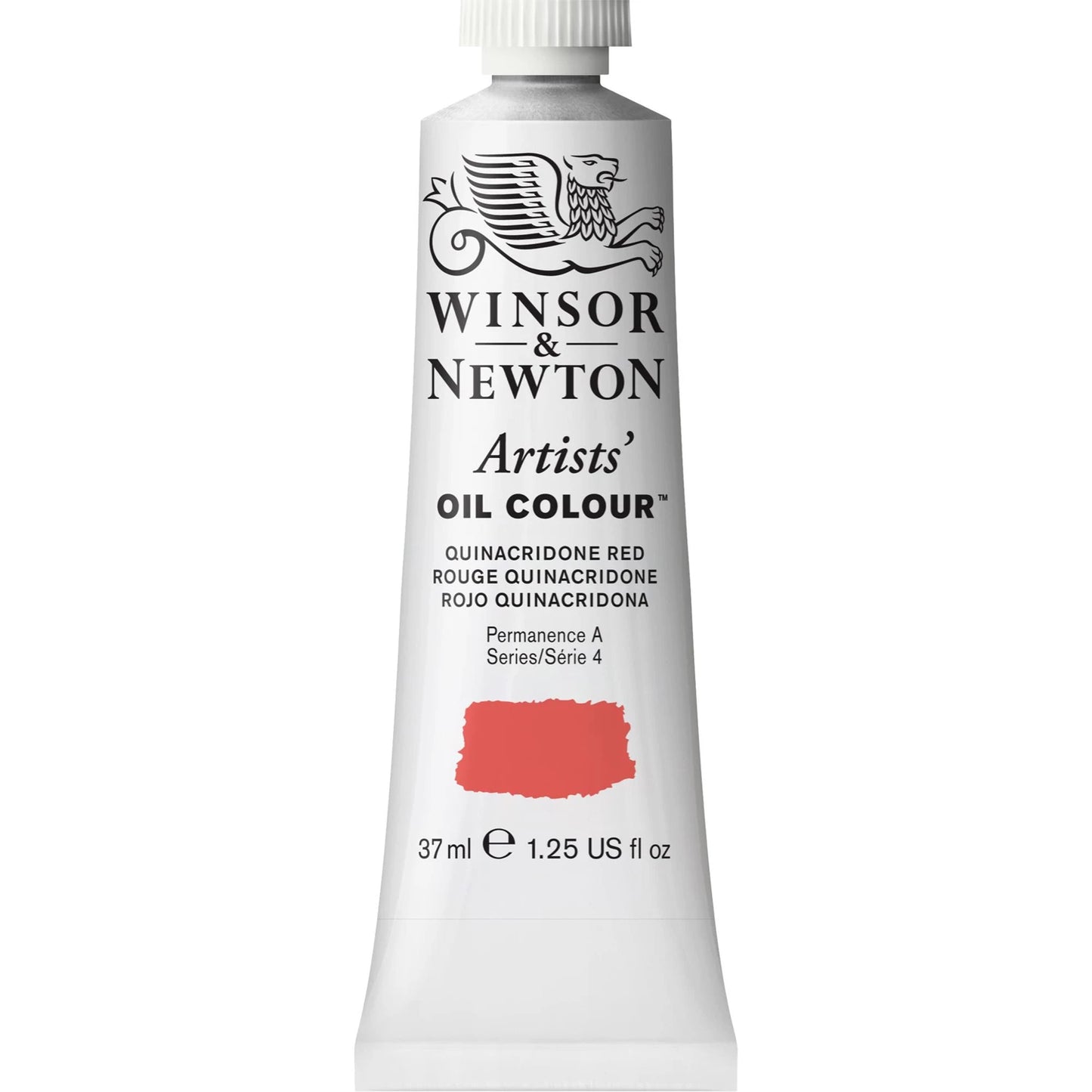 W&N PEINTURE À L'HUILE POUR ARTISTES TUBE DE 37ML ROUGE QUINACRIDONE