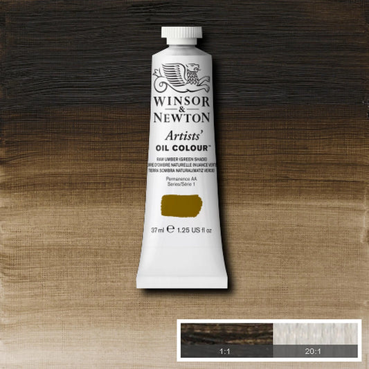 PEINTURE À L'HUILE POUR ARTISTES W&N TUBE DE 37 ML TERRE D'OMBRE NATURELLE (VERTE)