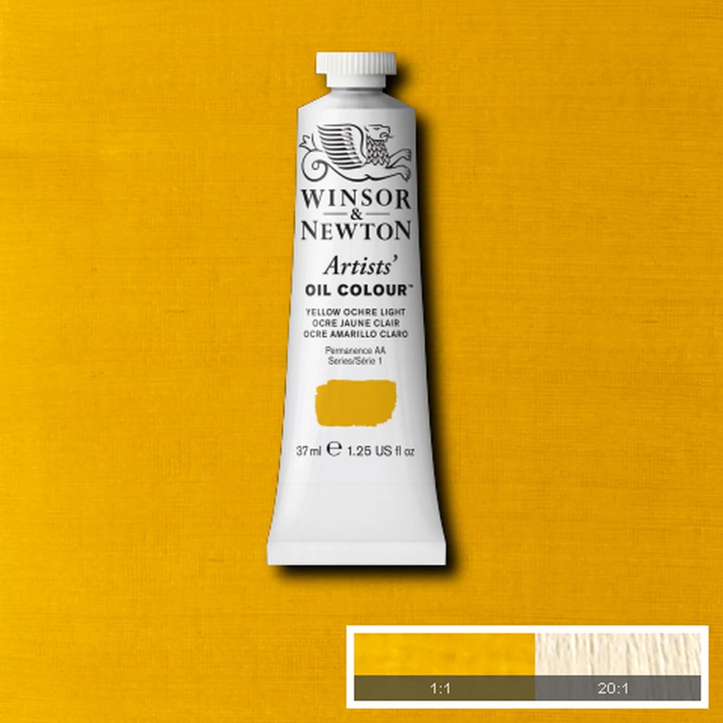 W&N PEINTURE À L'HUILE D'ARTISTE TUBE 37ML OCRE JAUNE CLAIR
