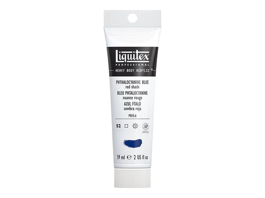 LQX PEINTURE ACRYLIQUE DE QUALITÉ PROFESSIONNELLE POUR CORPS LOURD TUBE 59 ML BLEU PHTALO (ROUGE)