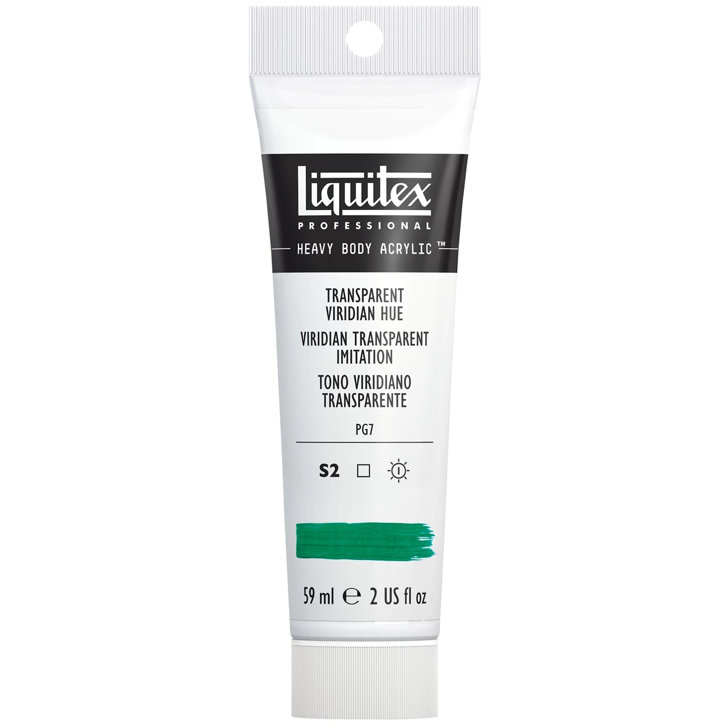 LQX PROF. PEINTURE ACRYLIQUE HAUTE VISCOSITÉ EN TUBE DE 59 ML VIRIDIAN TRANSPARENT