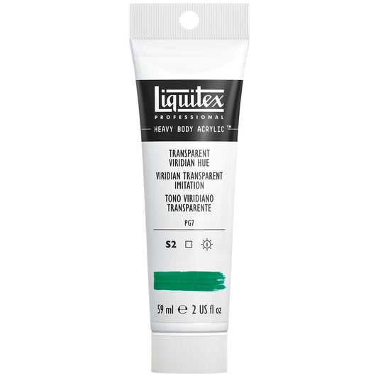 LQX PROF. PEINTURE ACRYLIQUE HAUTE VISCOSITÉ EN TUBE DE 59 ML VIRIDIAN TRANSPARENT
