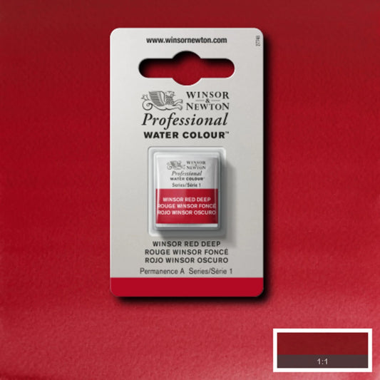 W&N AQUARELLE PROF. 1/2 GODET ROUGE FONCÉ WINSOR