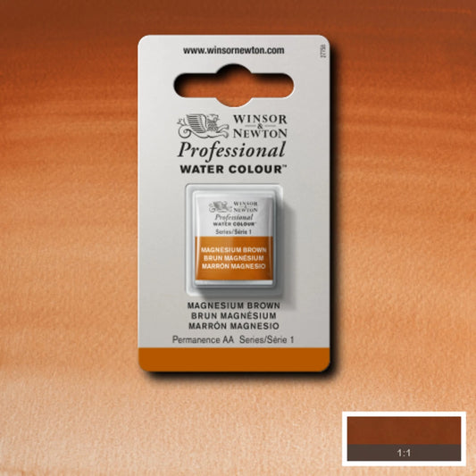 W&N PRO. AQUARELLE 1/2 GODET BRUN DE MAGNÉSIUM