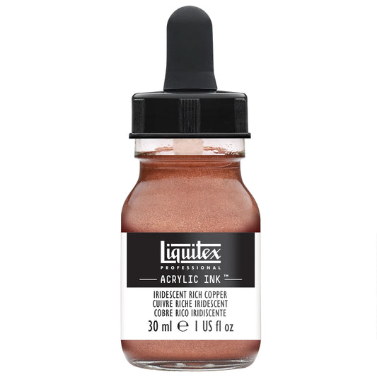 LQX PROF. ENCRE ACRYLIQUE FLACON 30ML IRISÉ CUIVRE SATURÉ