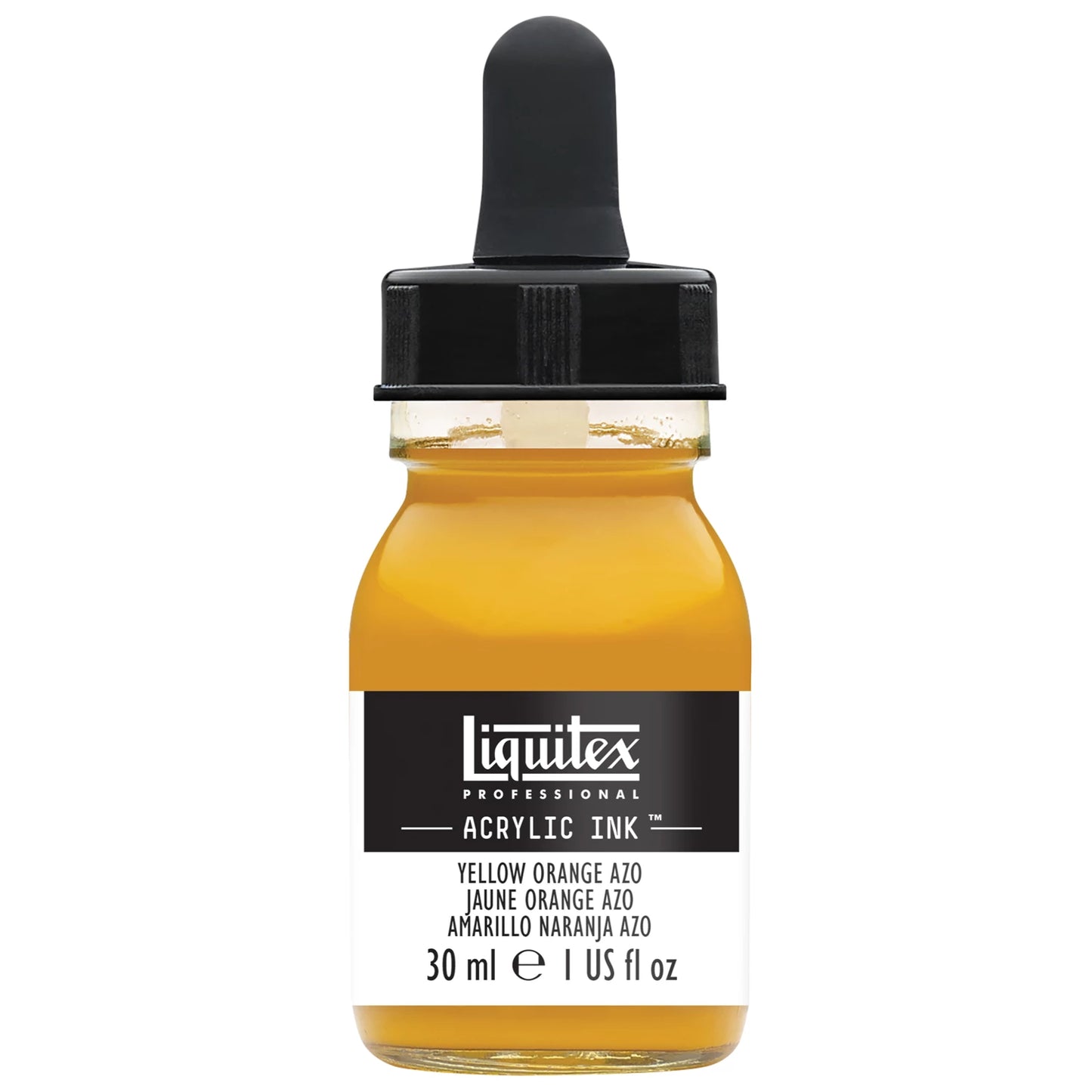 LQX ENCRE ACRYLIQUE PROFESSIONNELLE FLACON DE 30 ML JAUNE ORANGE AZO