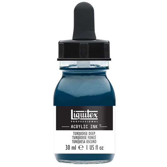 LQX PROF. ENCRE ACRYLIQUE FLACON 30 ML TURQUOISE FONCÉ