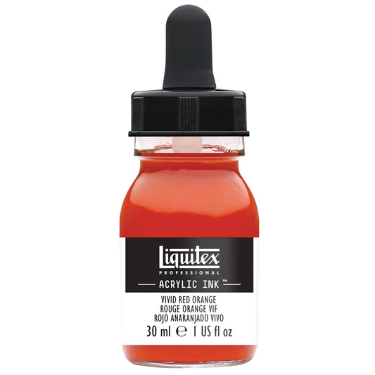 LQX ENCRE ACRYLIQUE PRO FLACON 30ML ORANGE ROUE LUMINEUX