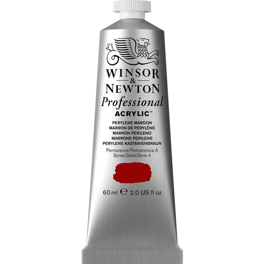 W&N PROF. COULEUR ACRYLIQUE TUBE 60ML MARRON PÉRYLÈNE