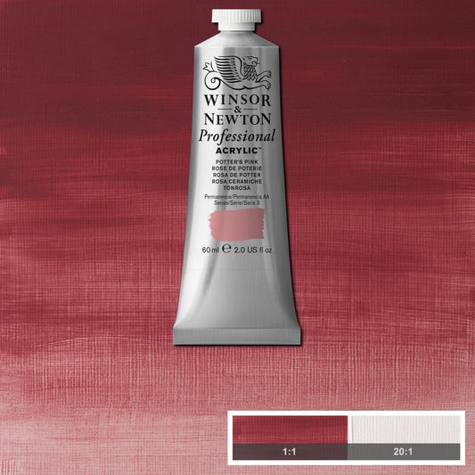 W&N PROF. COULEUR ACRYLIQUE TUBE 60ML ROSE ARGILE