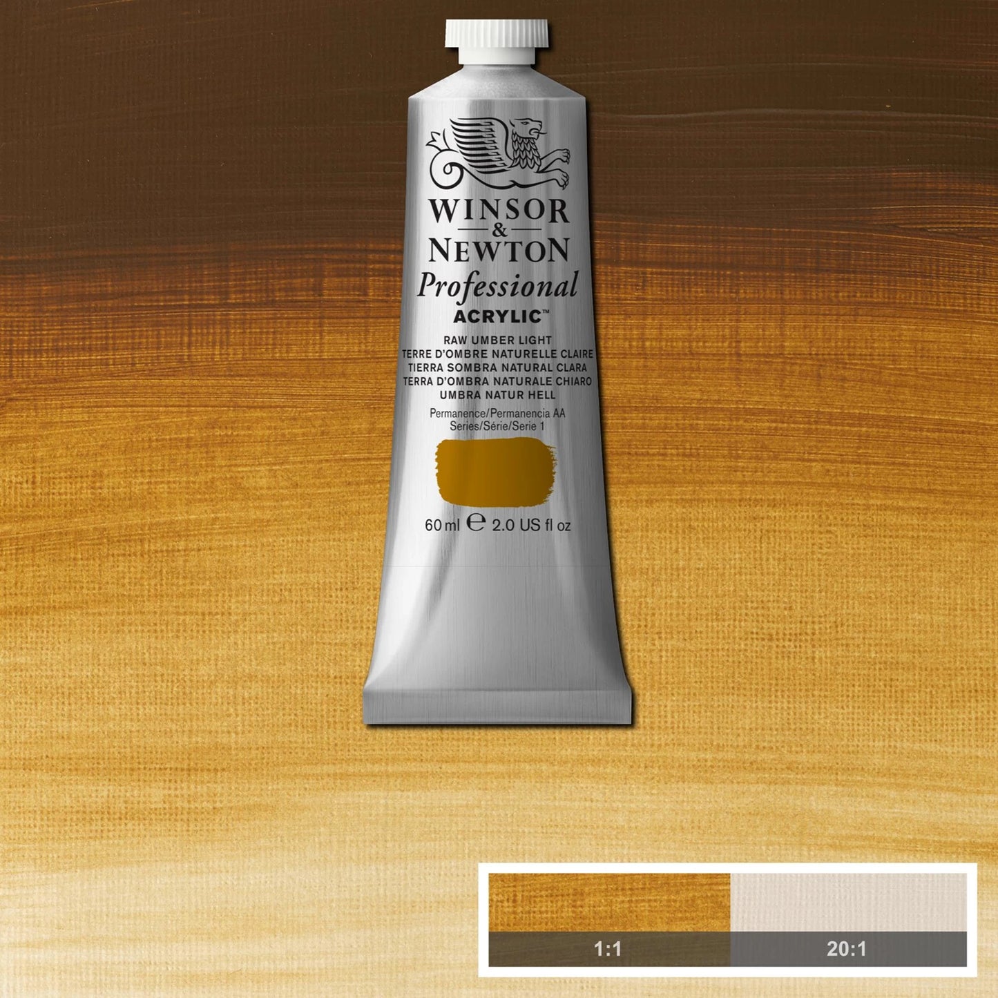 W&N PROF. COULEUR ACRYLIQUE TUBE 60ML TERRE D'OMBRE NATURELLE CLAIRE
