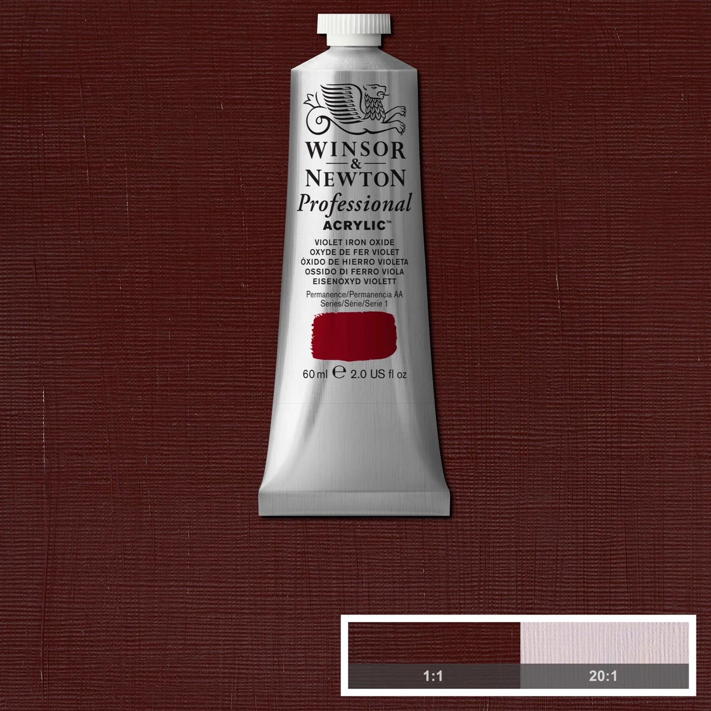 W&N PROF. PEINTURE ACRYLIQUE TUBE DE 60 ML OXYDE DE FER VIOLET