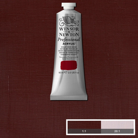 W&N PROF. PEINTURE ACRYLIQUE TUBE DE 60 ML OXYDE DE FER VIOLET