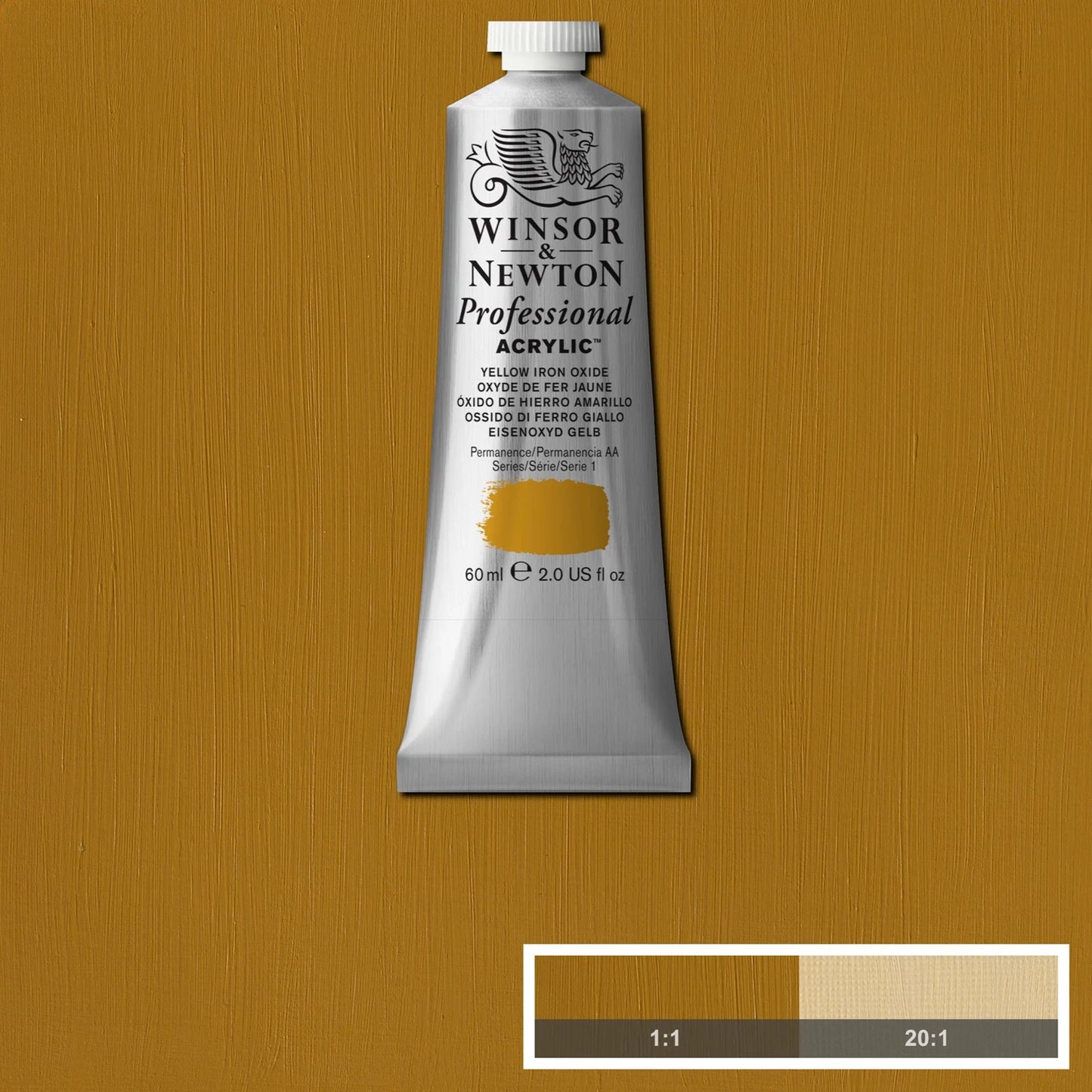 W&N PROF. PEINTURE ACRYLIQUE TUBE DE 60ML JAUNE OXYDE DE FER
