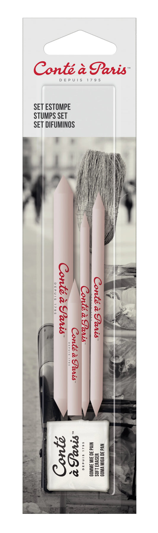 COMPTE BLISTER LINGETTE PEINTURE + GOMME