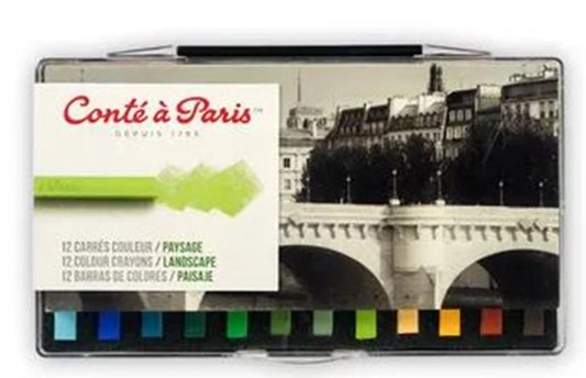 Crayon Conté carré noir B Boîte de 12