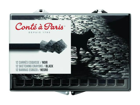 CONTE CARRÉ NOIR H BOÎTE DE 12