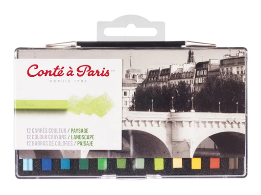 CONTE CARRE ASSORTIMENT DE 12 COULEURS PAYSAGE À SUSPENDRE