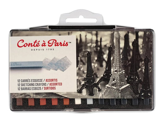 CONTE CARRE ESQUISS SET DE 12 CRAYONS DE COULEUR SUSPENDUS