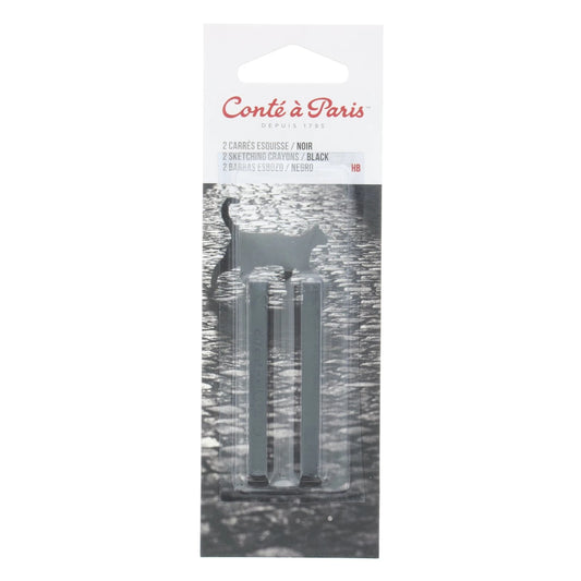 CONTI BLISTER DE 2 CRAYONS CARRÉS NOIRS HB