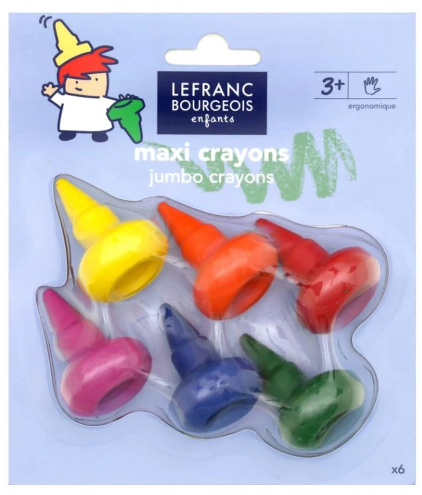 LOT DE CIRES À MODELER POUR ENFANTS LFB, 6 COULEURS