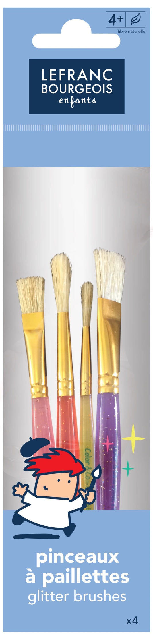 LFB SCHOOL BRUSH FUN SET POUR FILLES, 4 PINCEAUX