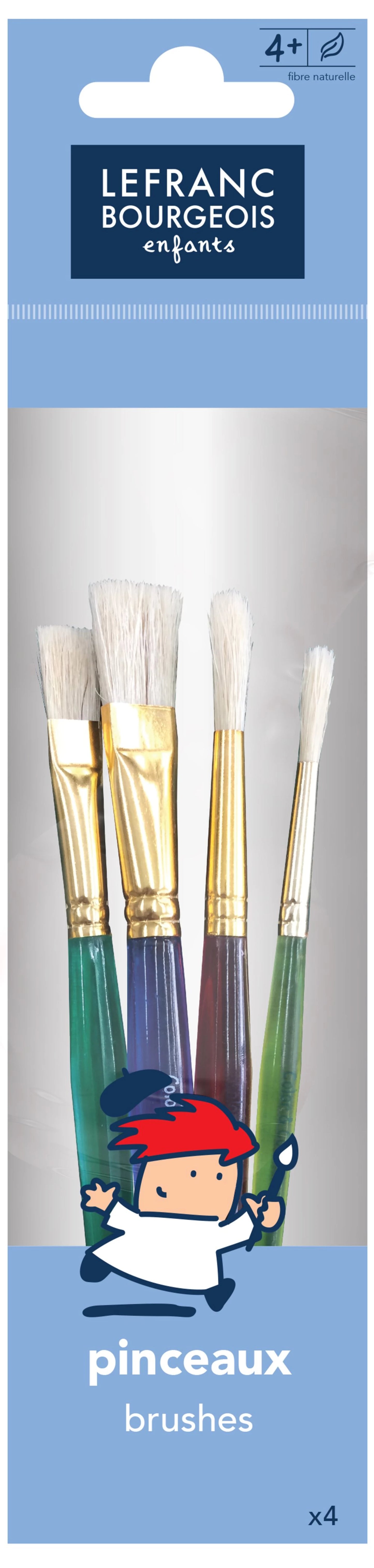 LB SCHOOL BRUSH FUN SET POUR ENFANTS, 4 PINCEAUX