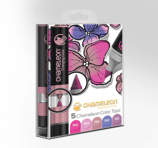 ENSEMBLE DE 5 STYLOS CHAMELEON DANS DES TONS FLORAUX