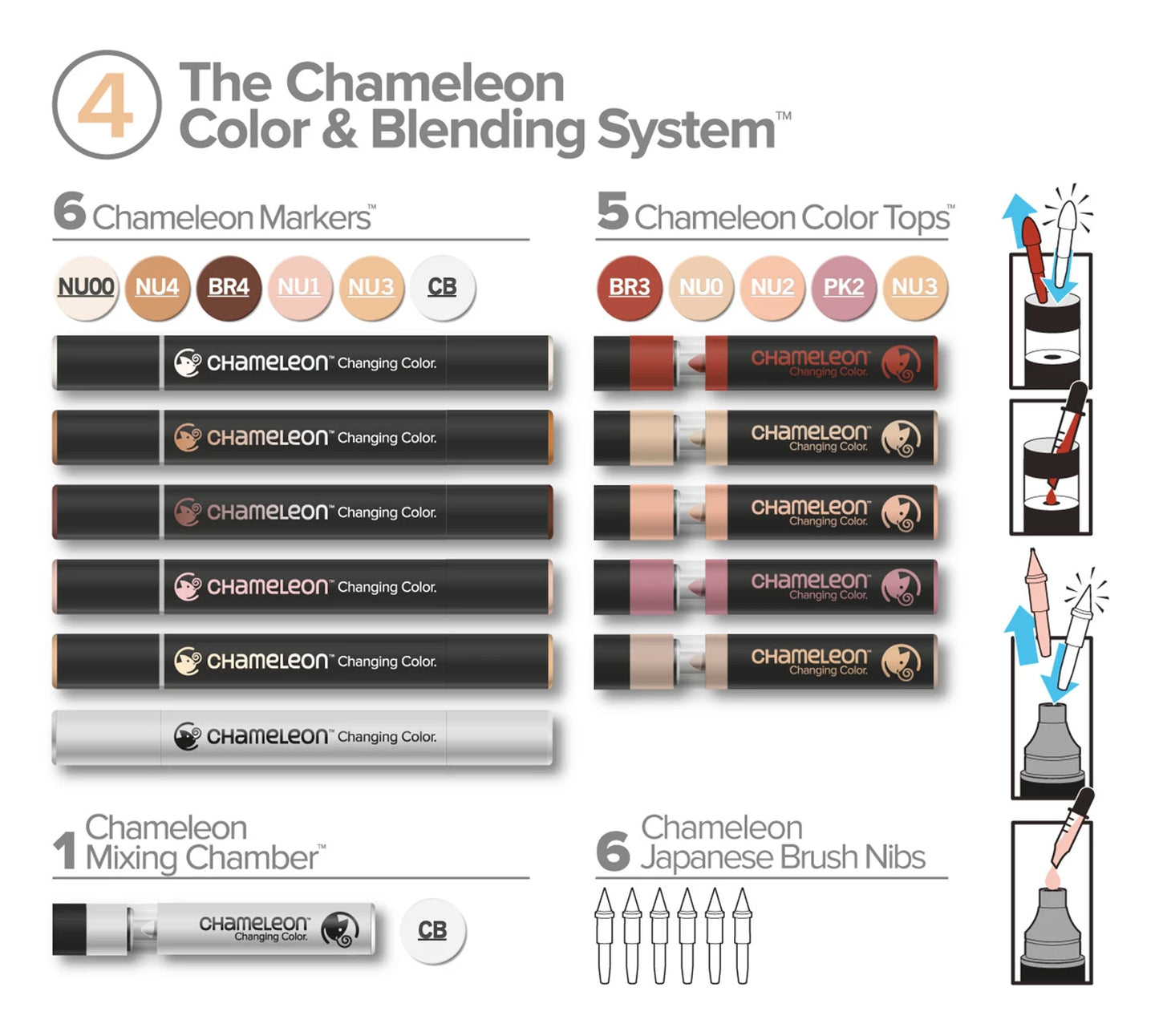 SYSTÈME DE COLORATION ET DE MÉLANGE CHAM N° 4