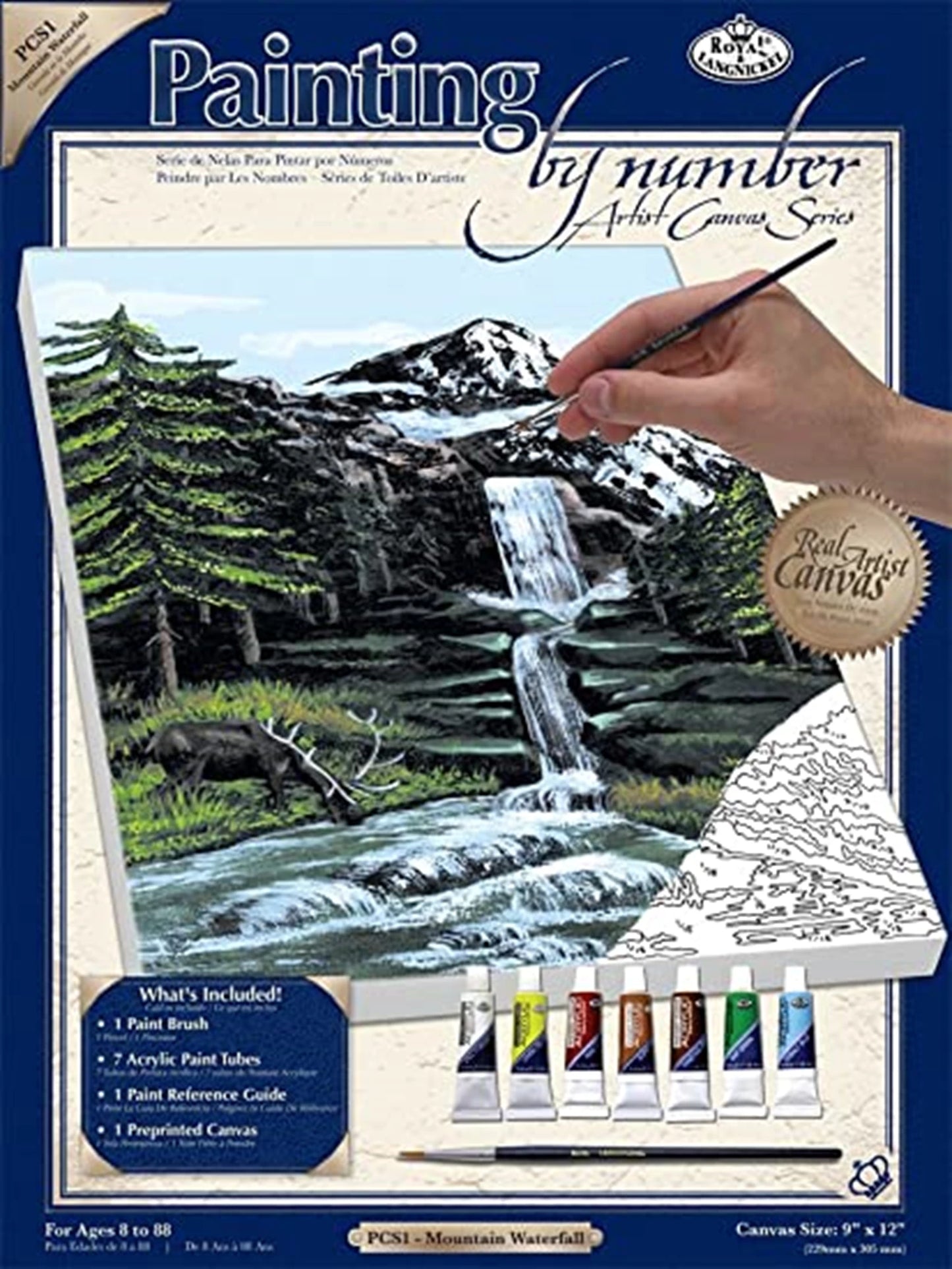 R&L PBN TOILE ARTISTE SÉRIE PM MOUNTAIN WATER