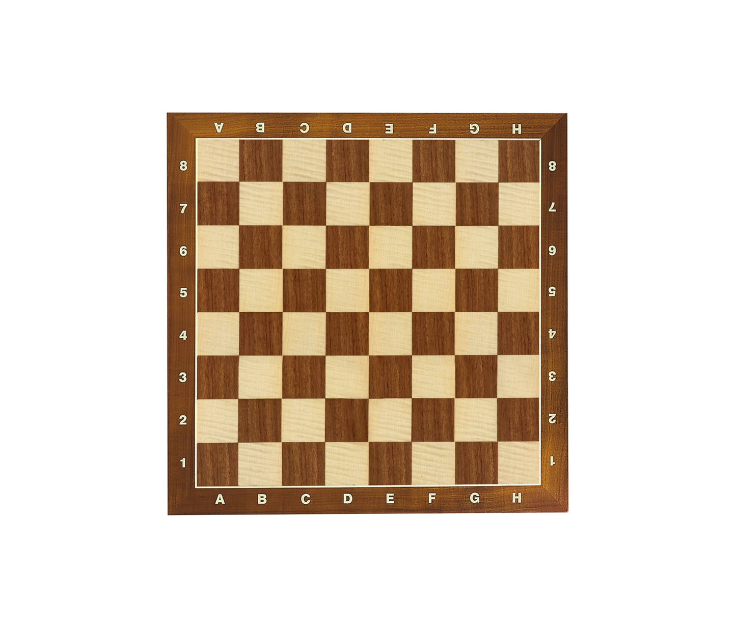 SCHACHBRETT HOLZ 45CM FELD CHIFFRE/BUCHSTABE 45MM