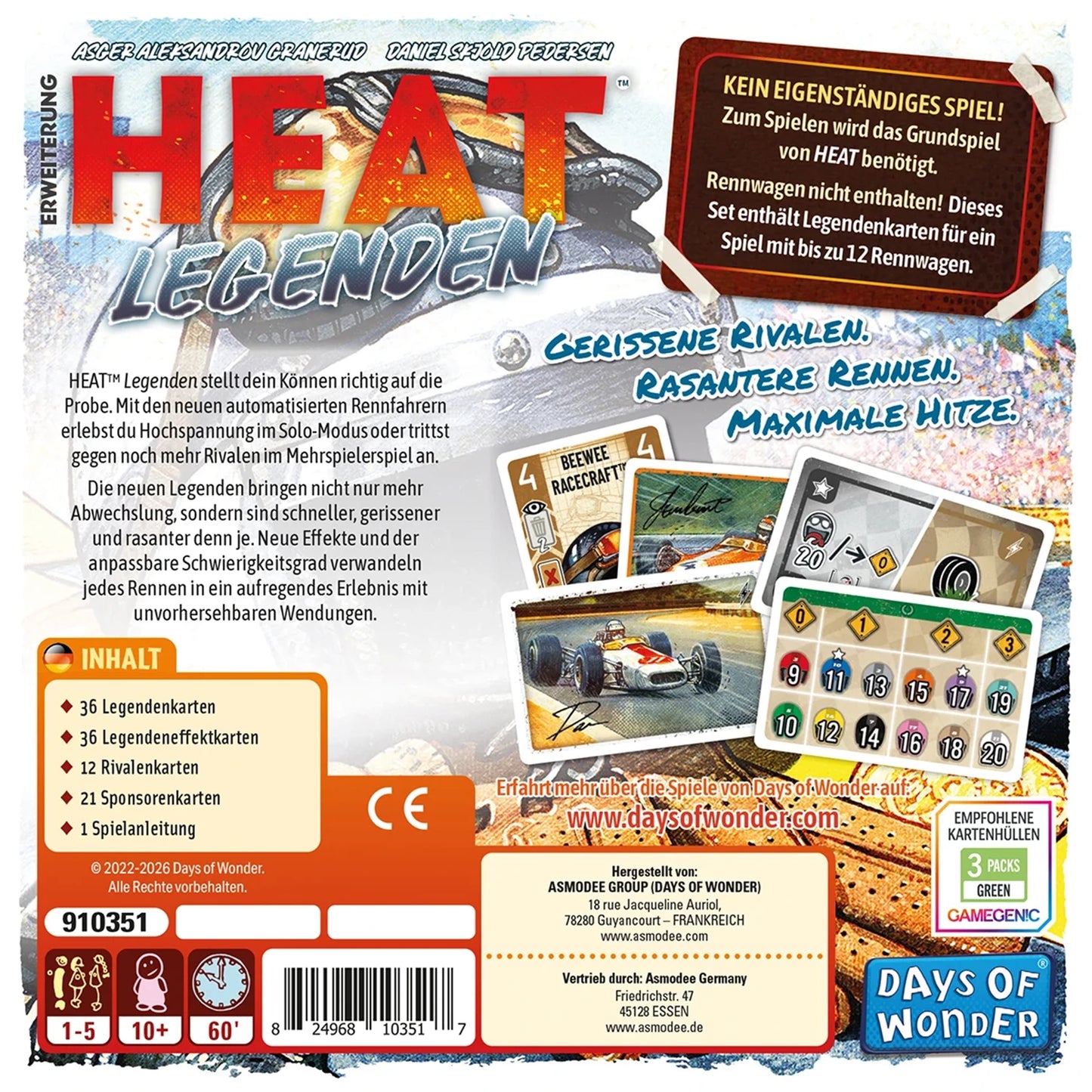 DAYS OF WONDER - EXTENDED LEGENDS OF HEAT (DE) - D
