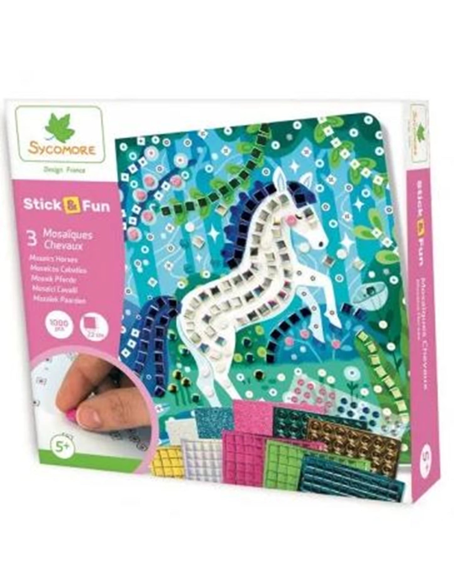 STICK'N FUN PM MOSAÏQUES CHEVAUX (FR-DE-IT)