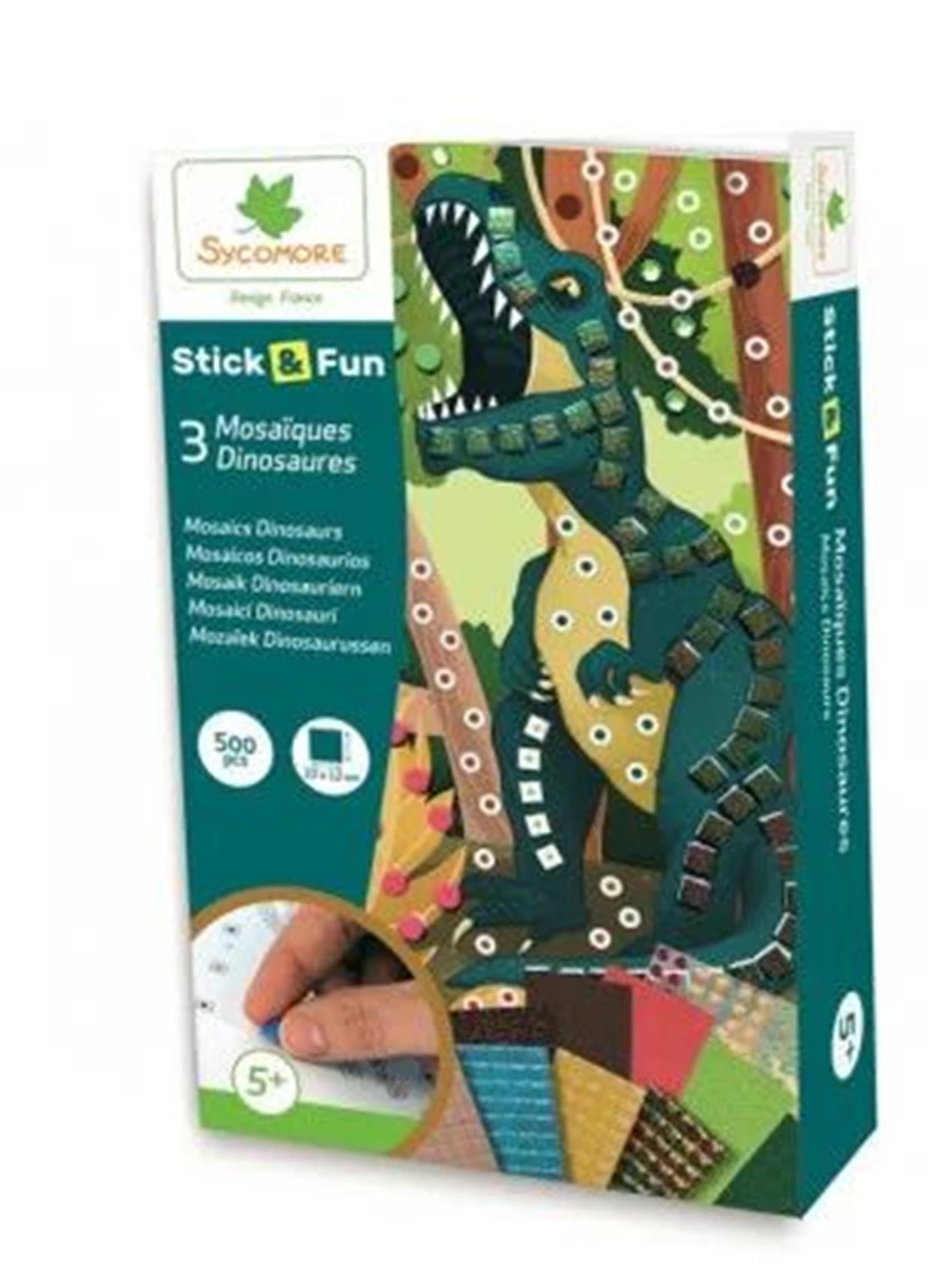 STICK'N FUN MINI MOSAÏQUES DINOSAURES (FR-DE-IT)