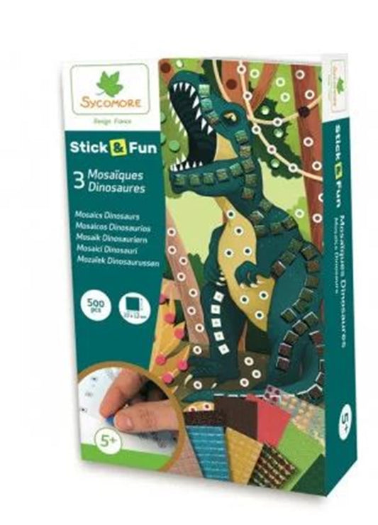 STICK'N FUN MINI MOSAÏQUES DINOSAURES (FR-DE-IT)