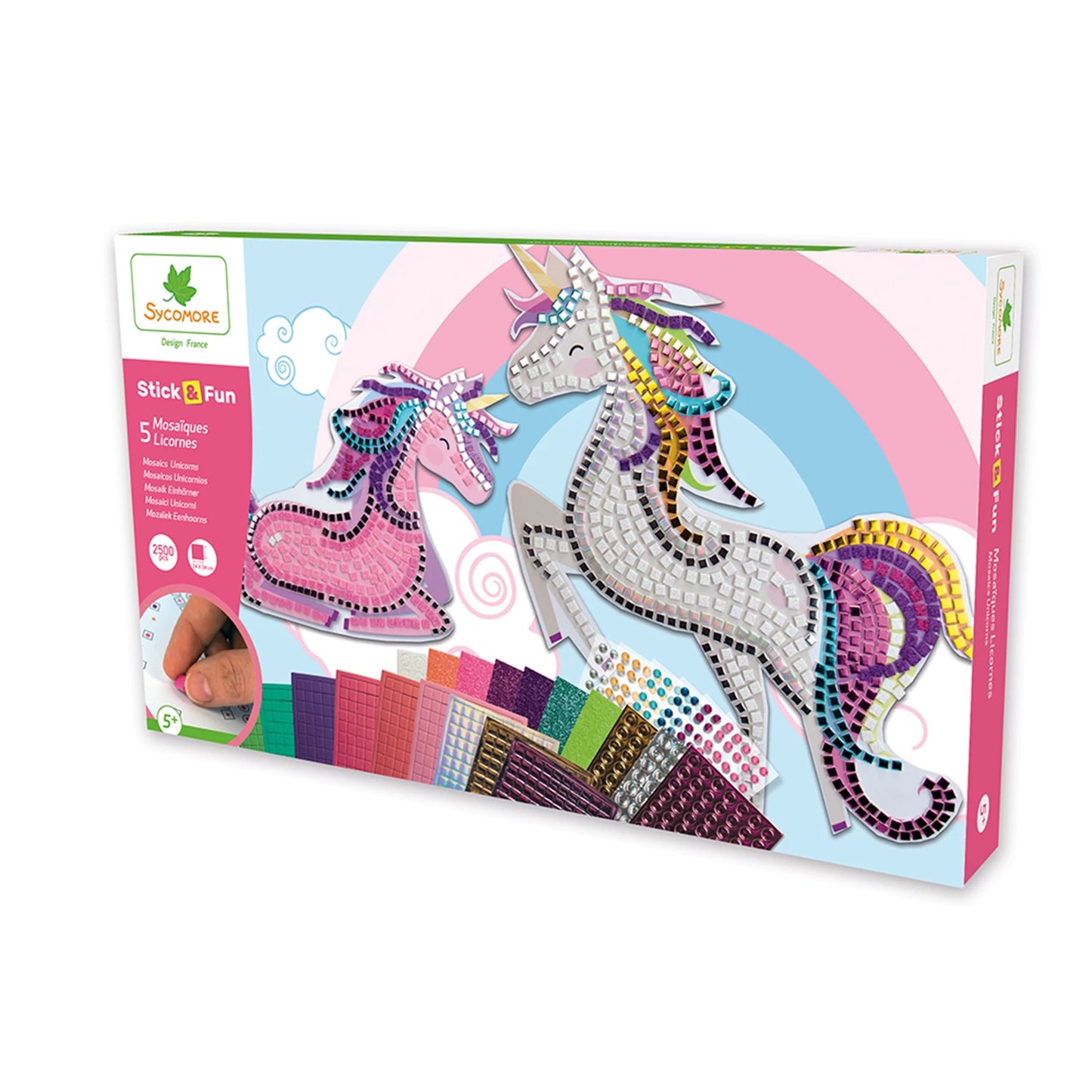 STICK'N FUN XXL MOSAÏQUES LICORNES (FR-DE-IT)