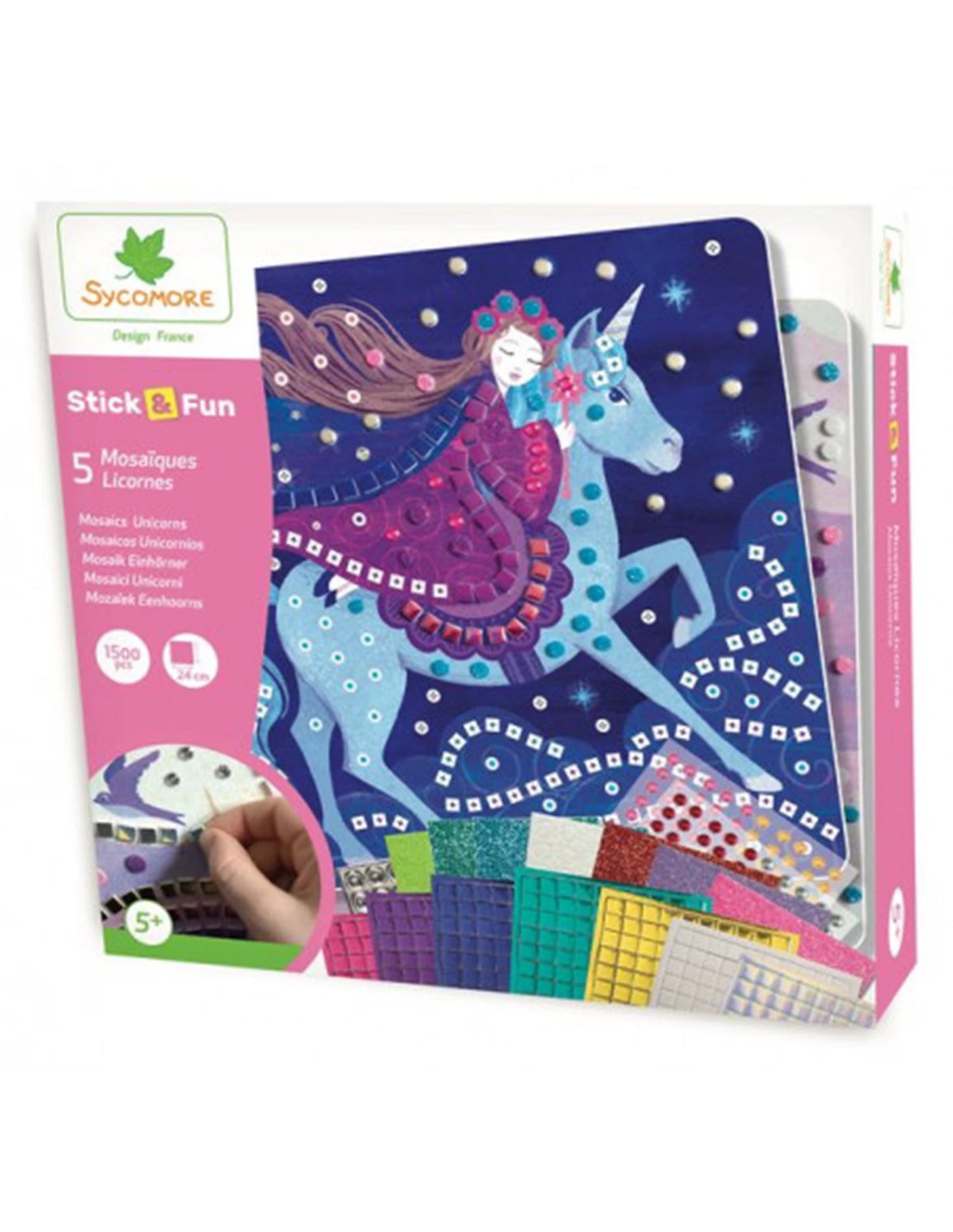 STICK'N FUN GM MOSAÏQUES LICORNES (FR-DE-IT)