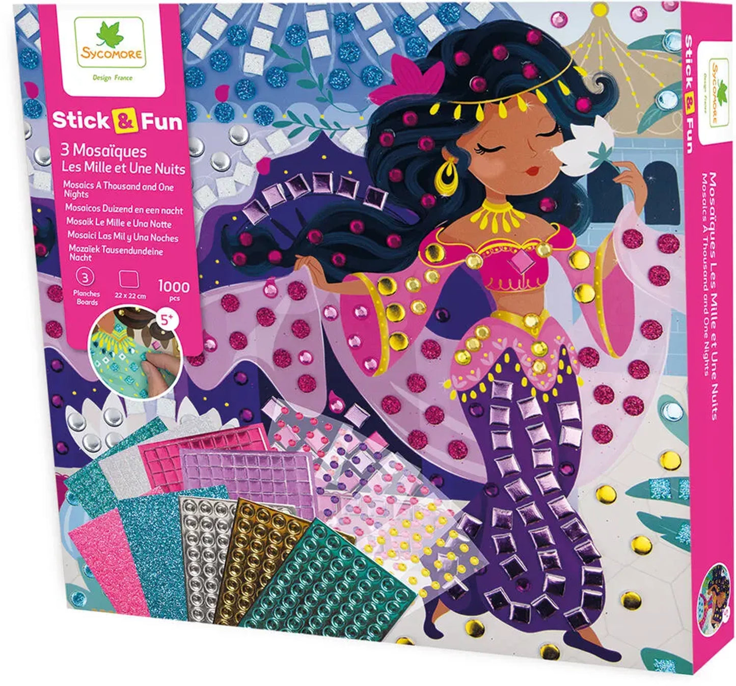STICK'N FUN PM MOSAÏQUES CONTES DU MONDE (FR-DE-IT)