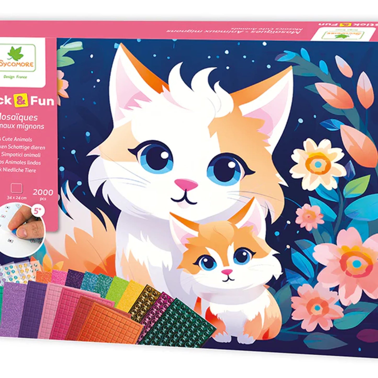 STICK'N FUN XL MOSAÏQUES ANIMAUX MIGNONS