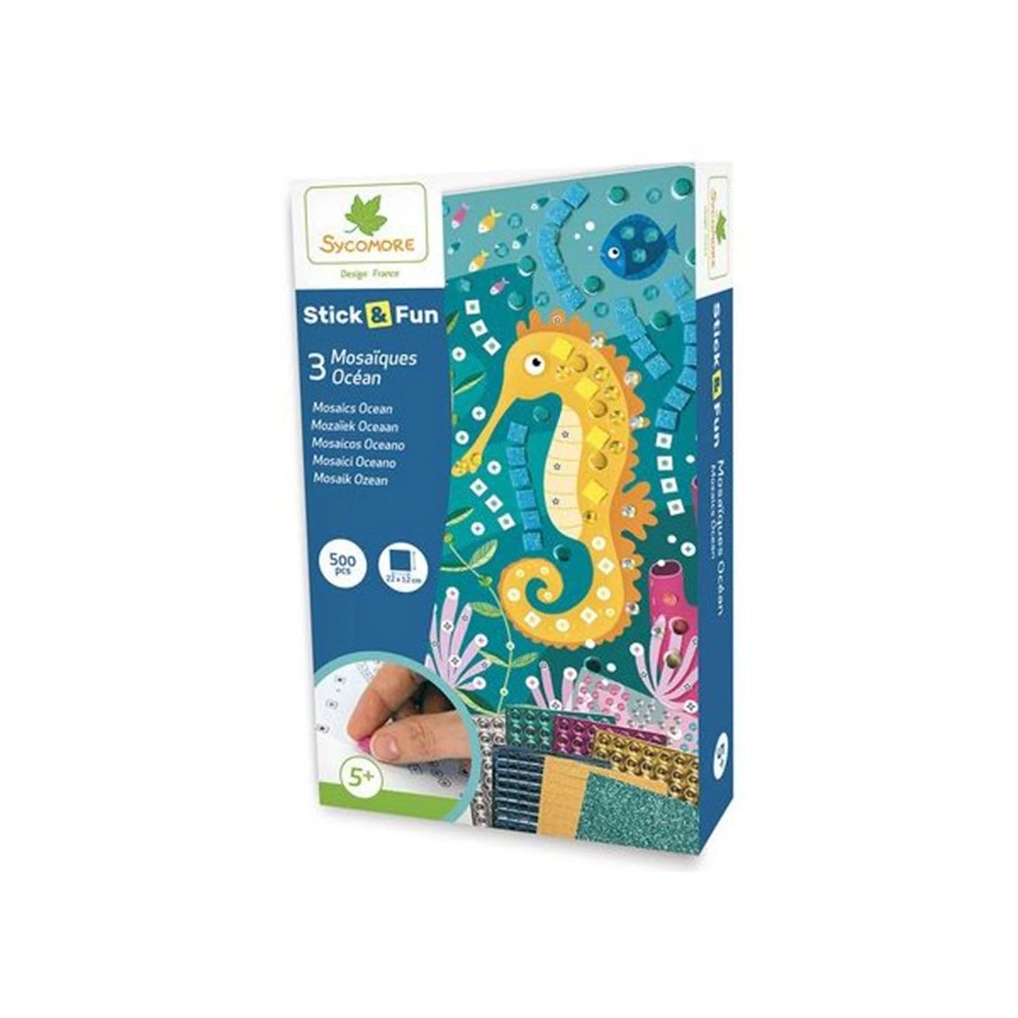 STICK'N FUN MINI MOSAIQUES OCÉAN (FR-DE-IT)