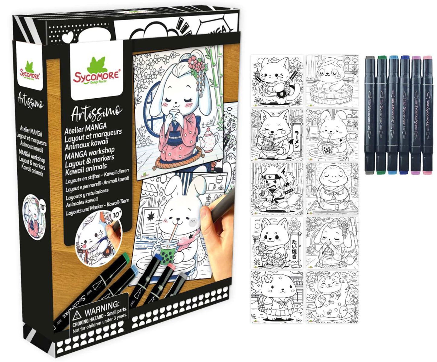 SYCOMORE - ARTISSIMO S LAYOUT & KAWII-TIERE-MARKER (FR-DE-IT) - F/D/I/ML