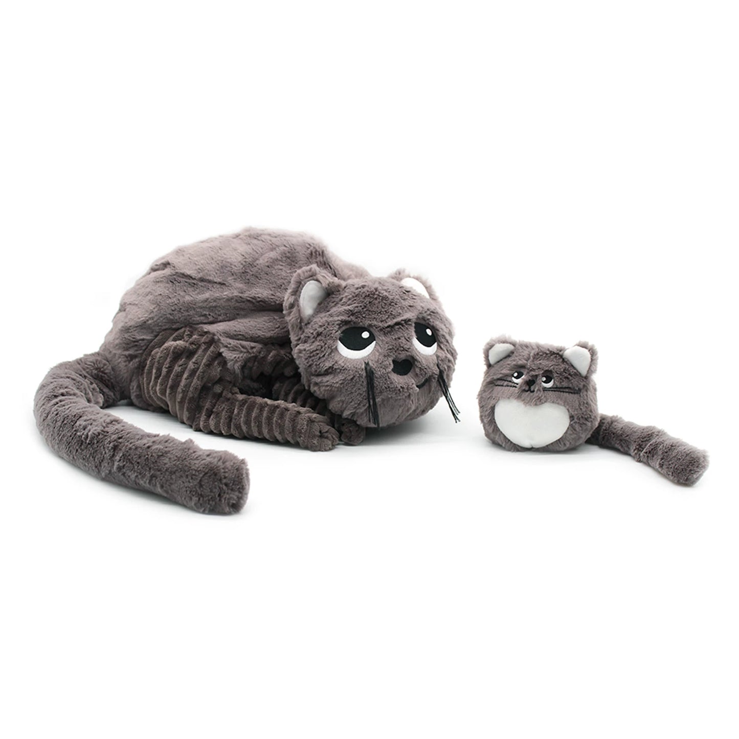 MIAOU LE CHAT MAMAN ET BÉBÉ MARRON GRIS