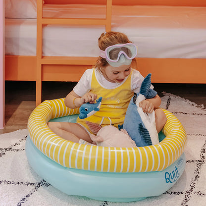 TOFOU LE DAUPHIN MAMAN ET BÉBÉ BLEU