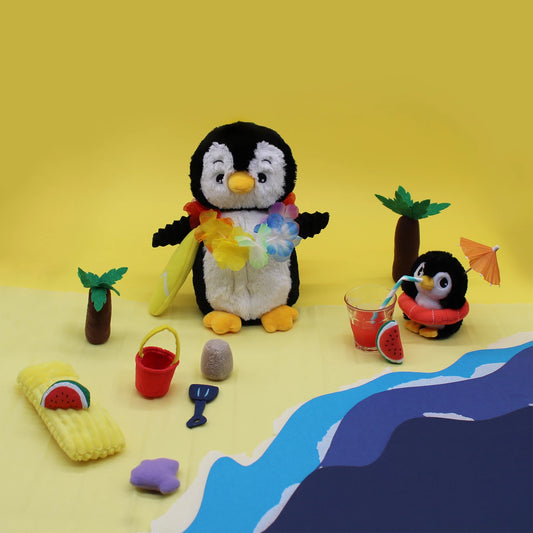 IGLOU LE PINGOUIN MAMAN ET BÉBÉ NOIR