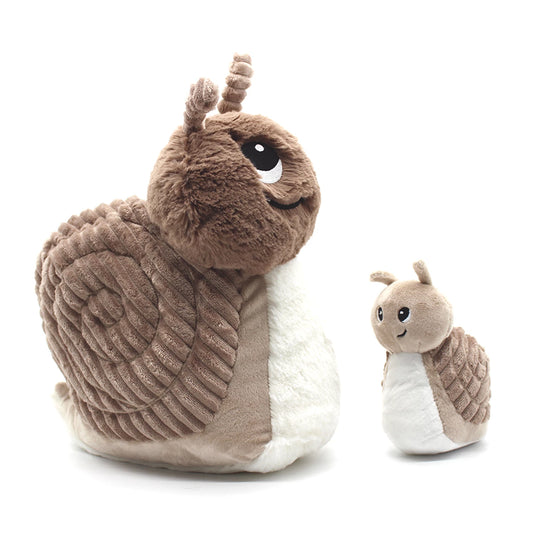 SPEEDOU L'ESCARGOT MAMAN ET BÉBÉ MARRON